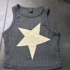 SHEIN グレー 星デザイン タンクトップ XS