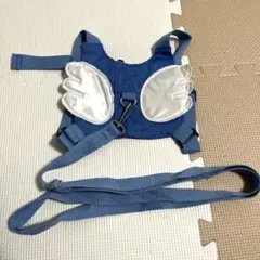 迷子防止ハーネス 羽モチーフ 青 未使用に近い