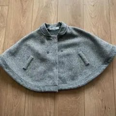 familiar ベビーポンチョ グレー
