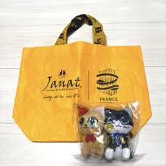 Janat エコバッグと猫のぬいぐるみセット