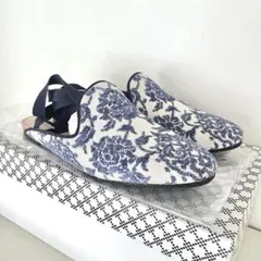 FURLA フルラ パンプス サンダル スリッパ ストラップ ジャガード ブルーのサムネイル