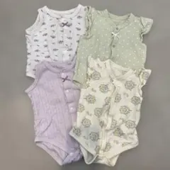 ベビー肌着 ロンパース5点セット フリル付き