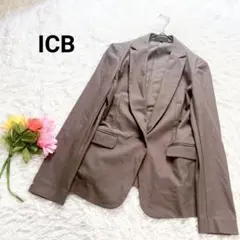 アイシービー【6】テーラードジャケット　羽織り　ボタン　ポッケ　オンワード樫山
