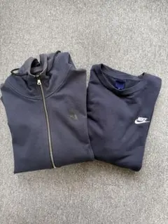NIKE ジップアップパーカー　スウェット　 2点セット　ネイビー