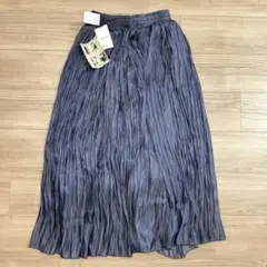 【新品】 ロング サテンプリーツスカート