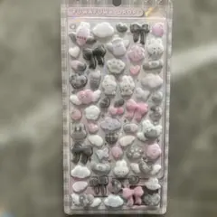 ふわふわドロップシール　しろくろふわふわ　正規品　クーリア