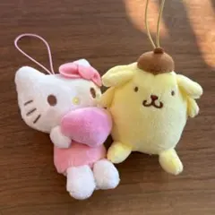 ハローキティ ポムポムプリン ぬいぐるみマスコット2個セット
