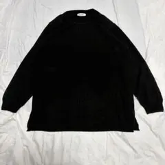 CNC LADY クルーネックニット ケーブル編み ブラックのサムネイル
