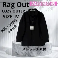 Rag Out ラグアウト メンズハーフコート ストレッチ素材 BK M サイズ