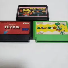 ファミコン名作パズル３本 パックマン テトリス ヨッシーのたまご