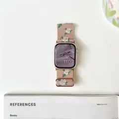 花柄 ピンク ナイロンバンド Apple Watch用 42mm NE0106