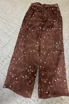 SLOBE IENA フラワープリント ワイドパンツ　F