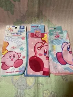 星のカービィ　ハンドタオル　３種類セット　タオル　ハンカチ　カービィ　ワドルディ