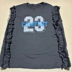 COMFORT ロゴ フリル ノースリーブ トップス