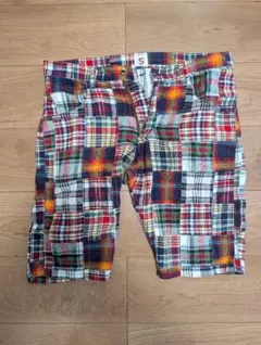 BEAMS+ パッチワーク チェック ショートパンツ Sのサムネイル
