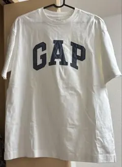 美品　GAP ギャップ ホワイト ロゴ Tシャツ　デニム文字