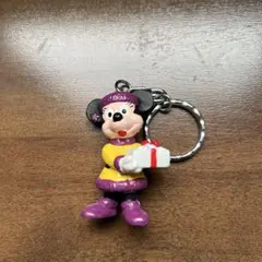 【レトロ】ディズニー　ミニー　フィギュア型キーホルダー　ヴィンテージディズニー