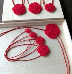 水引細工　梅結びゴム付き　紅白　赤　白　バレンタイン　ラッピング　結婚式　和婚