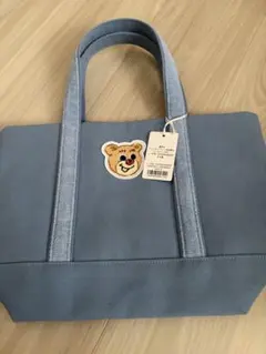 ⭐︎新品未使用 オールドテディワッペントートバッグ ライトブルー L