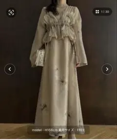 willfully big flower print OP オケージョン　ドレス