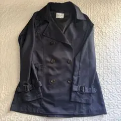 GLACIER ネイビー ダブルブレスト トレンチコート L