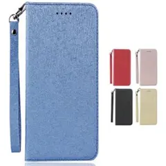 【新品】Galaxy A51 5G ケース 手帳型 レザー 携帯カバー ブルー