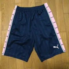 【限定セール！！】プーマ　ジャージ　ハーフパンツ 下 ピンク サイドラインロゴ