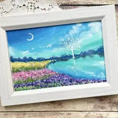 オイルパステル画　星降る夜の海　海の絵　ご予約品 オイルパステル画 星降る夜の海 海の絵 ご予約品 - メルカリ
