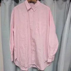 GUジーユーピンクストライプ長袖シャツ　サイズXL【美品】
