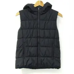 お値下げ不可UNIQLO 中綿リバーシブルベスト Mフード ブラック