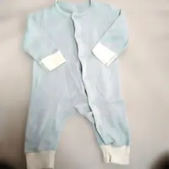 水色 100%コットン ロンパース 6-9M