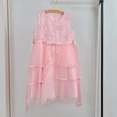 ピンク 刺繍 ドレス 140cm