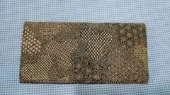 印伝　白漆寄席小紋模様の長財布 未使用品　レトロ　日本製品