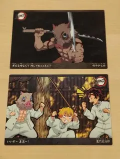 【美品未使用】鬼滅の刃　アニメ　チップスカード2枚