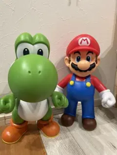 【特大】スーパーマリオ ヨッシー ビッグアクションフィギュア 2体セット ソフビ