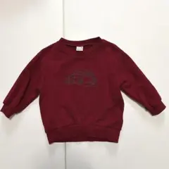 プティマイン車柄刺繍トレーナー90