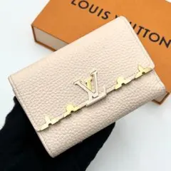 ルイヴィトン ポルトフォイユ　カプシーヌコンパクト フラワー 三つ折り財布