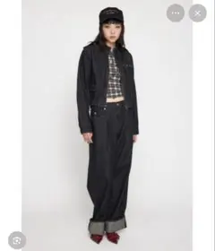 laguagem STAND NECK ZIP デニムジャケット セットアップ