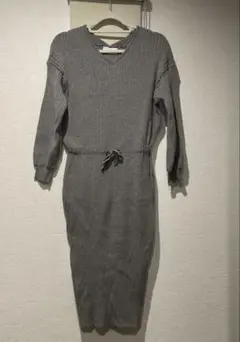 AZUL リブ編みニットワンピース