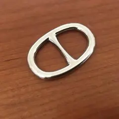 スカーフリング　シルバー　ネックレスにも　　革紐付