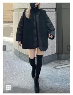 ファーベスト×キルティングジャケットのセット Lサイズ ブラック