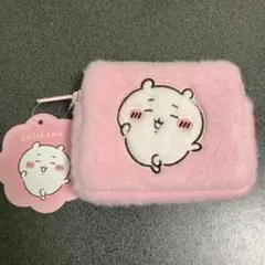 ちいかわ　ふわふわ ミニポーチ　ちいかわ ピンク