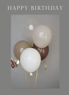 バースデー バルーン 誕生日 風船 くすみカラー グレー ハーフ 100日 装飾