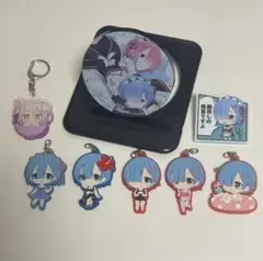 リゼロレムラム スマホスタンドラバーストラップエミリアアクリルキーホルダー