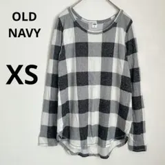 OLD NAVY チェック柄　Tシャツ　【XS】　長袖　やわらか素材　春服