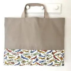 リバティプリント　レッスンバッグ　通園　通学　トムズジェット 飛行機　帆布