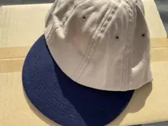 VELO SPICA ベージュネイビー キャップ　メリノウール