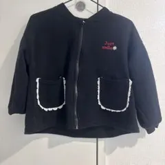 ブラック アウター 花柄刺繍 100cm