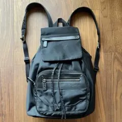 【美品】アニエスベー　Agnis b. ナイロン　レザー　リュック　黒