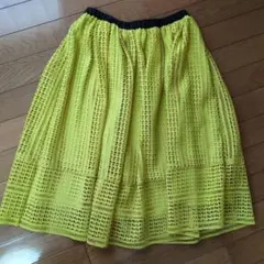 ロペ 膝丈フレアスカート ライトグリーン